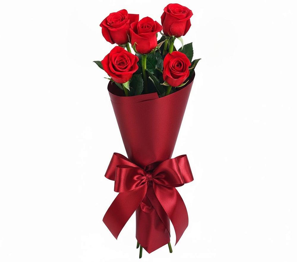 Букет 5 Красных роз Эдлесс Лав в Бесстрашной