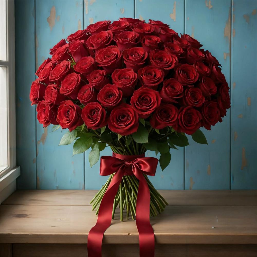 Букет Красные розы Блэк Меджик в Бесстрашной