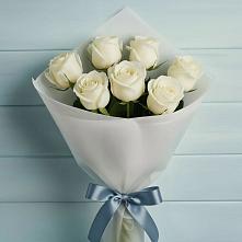 Букет 7 Белых роз Эдлесс Лав в Бесстрашной