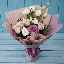 Букет цветов из:  Розы и Лизиантусы в Бесстрашной