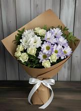 Букет цветов из:  Хризантемы и Розы в Бесстрашной