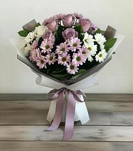 Букет цветов из:  Хризантемы и Розы в Бесстрашной