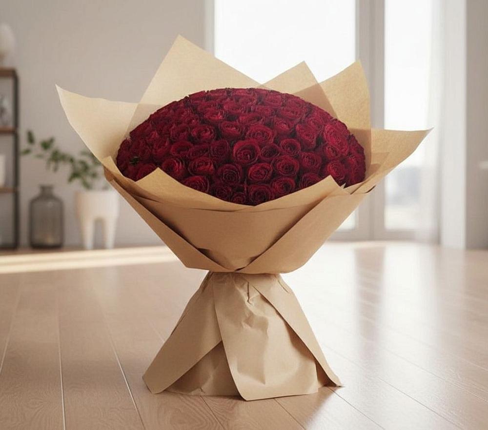 Букет 101 Красная роза в Бесстрашной