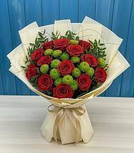 Букет цветов из:  Розы и Хризантемы в Бесстрашной