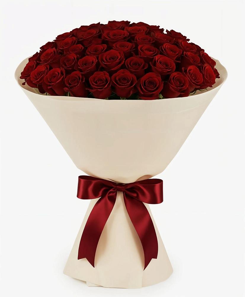 Букет 101 Бордовая роза Блэк Бакарра в Бесстрашной